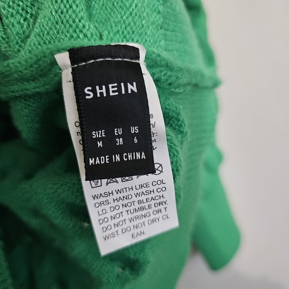 SHEIN Vibrant Green Textured Sweater - Picture 3 of 3